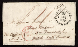 Lot # 420 Canada: New Brunswick; Great Britain To New Brunswick Turner Correspondence, 1839 Folded Trans-Atlantic Letter - Briefe U. Dokumente