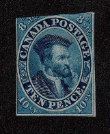 Lot # 458 1855, Jacques Cartier, 10d Blue Unused - Oblitérés