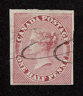 Lot # 464 1857, Queen Victoria, ½d Rose, Horizontally Ribbed Paper - Gebraucht