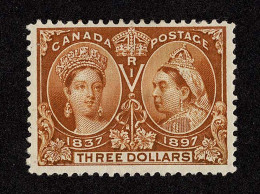 Lot # 473 1897, Queen Victoria Jubilee, $3 Yellow Bister - Unused Stamps