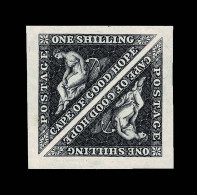 Lot # 478 Cape Of Good Hope: 1s Black PAIR On Wove Paper, Reprinted Die Proof - Kap Der Guten Hoffnung (1853-1904)