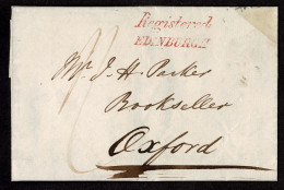 Lot # 581 Edinburgh To London: 1841 Registered Folded Letter (bookseller's Order) - ...-1840 Precursores