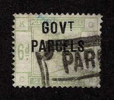 Lot # 722 Govt. Parcels: 1886, 6d Dull Green - Oficiales
