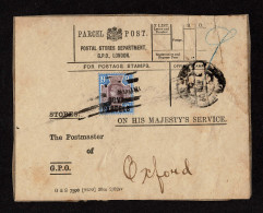 Lot # 727 Govt. Parcels, 1888, 9d Dull Purple & Blue Tied And Postmarked (1902) - Dienstmarken