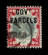Lot # 735 Govt. Parcels, 1900, 1s Green & Carmine - Service