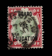 Lot # 738 Board Of Education, 1902, 1s Green & Carmine - Dienstmarken