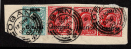 Lot # 739 Board Of Education, 1902-04, King Edward VII,1902, King Edward VII, ½d Blue Green And 1d Scarlet Strip Of Thre - Officials