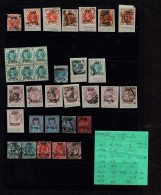Lot # 747 Army Official, 1896; 34 Stamps With Many Identified, All Inspected By D. Brandon - Oficiales