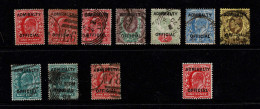 Lot # 752 Admiralty Official; 1903, King Edward VII, ½d - 3d Mixed Colors Selection Of 11 Stamps, Some Duplication - Service