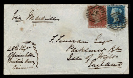 Lot # 756 Crimean War Officer’s Envelope To Isle Of Wight; Backstamped With Blue BRITISH ARMY POST OFFICE AU 28 1855 C.d - Sonstige & Ohne Zuordnung