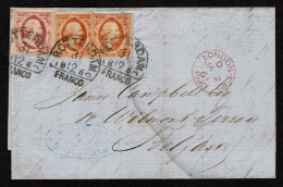 Lot # 862 Netherlands: Used To Belfast 1852 10c, 15c 2 Copies - Used Stamps