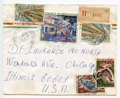 Ivory Coast 1969 Registered Airmail Cover - Abidhan Logements To Chicago, Illinois; Scott C37 - Côte D'Ivoire (1960-...)