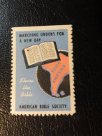 BIBLE Society READ THE BIBLE  SOUTH AMERICA Religion Christianism Vignette Poster Stamp Label USA - Sin Clasificación