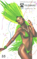 Brazil:Brasil:Used Phonecard, Telebras, 35 Units, Carnival 1996, Bikini Lady - Brasilien