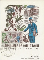 COTE D'IVOIRE -  JOURNEE DU TMBRE  N° 199 - ANNEE 1961- CAD ABIDJAN - Costa De Marfil (1960-...)