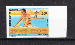 Alto Volta  Haute Volta   - 1983. 2 Stamps Pescatori Indigeni. Indigenous Fishermen.RARE MNH Imperf - Alimentation