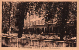 Charbonnières Les Bains (Rhône) L'Hôtel Des Bains, La Terrasse - Edition Thinot - Carte 1937 - Hotels & Restaurants