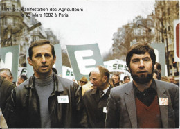 MANIFESTATIONS DES AGRICULTEURS Le 23 Mars 1982 à PARIS - François Guillaume  Et Luc Guyau - Manifestazioni