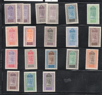 FRENCH  UPPER VOLTA & NIGER 1914 TAUREG SET OF 17 MH, OG OR PART OG  , SG CAT £74+ - Unused Stamps