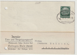 Ganzsache, Postkarte, Solingen 1935 - Enteros Postales Privados