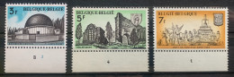 België, 1974, Nr 1718+20/21, Postfris **, Met Plaatnummer - 1971-1980