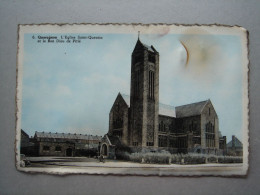 Quaregnon - L'Eglise Saint Quentin Et Le Bon Dieu De Pitié - Carte En Mauvaise état - Quaregnon