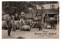 89 BONNARD Maison Gaston Dey - Négociant En Vins - Déchargement De Tonneaux - Cheval Attelé - Env Migennes - Mercaderes