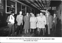 INAUGURATION DU TRANSARIEGEOIS LE 15 JANVIER 1983 (série Limitée De 3 Cartes) - Inaugurations
