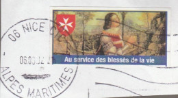 Vignette Ordre De Malte - Au Service Des Blessés De La Vie Sur Fragment - Other & Unclassified