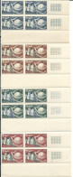 MONACO PA 45 A 48 ** BLOC DE 4 COIN DE FEUILLE 1949-50  LETTRE COVER - Airmail