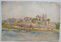 Brisach Breisach Vieux Brizach Alt Brizach Aquarelle Signée Schule - Aquarelles