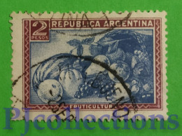 S216- ARGENTINA 1936 FRUTTA - FRUIT 2p USATO - USED - Gebraucht