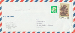 Japan Air Mail Cover Sent To Switzerland 26-5-1983 With Topic Stamps - Posta Aerea