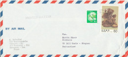 Japan Air Mail Cover Sent To Switzerland 26-5-1983 With Topic Stamps - Airmail