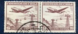 Chile - Chili - C18/48 - 1959 - (°)used - Michel 552 - Vliegtuig Boven Skilift - Chili