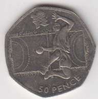 Great Britain UK 50p Coin Handball  2011 (Small Format) Circulated - 50 Pence