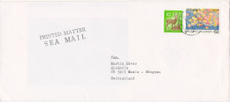 Japan Cover Sent Sea Mail To Switzerland 18-12-1980 With Topic Stamps - Cartas & Documentos