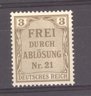 Allemagne  -  Reich  -  Service  :  Yv  2  ** - Service