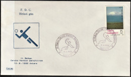 1982 Turkey 4th Balkan Men's U17 Handball Championship Commemorative Cover And Cancellation - Handball