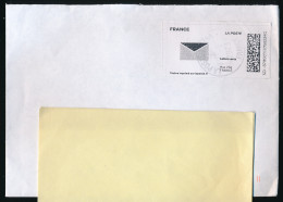 Timbre Internet "Mon Timbre En Ligne", Lettre Verte (2023), Enveloppe, Cachet Rond - Lettres & Documents