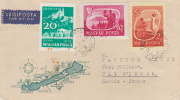 Enveloppe  FDC   1er   Jour    HONGRIE    Lac   BALATON   1959 - FDC