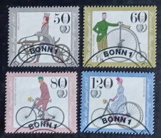 Duitsland Jaar 1985 Historische Fietsen Yv.nrs.1074/77  Used - Gebraucht