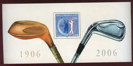 FRANCE BLOC SOUVENIR FEUILLET N° 13 OPEN DE FRANCE GOLF 1906 2006 ALBATROS GREEN CLUB NEUF SOUS BLISTER Gommé - Golf