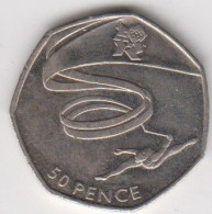 Great Britain UK 50p Coin Gymnastics  2011 (Small Format) Circulated - 50 Pence