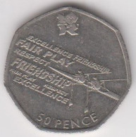 Great Britain UK 50p Coin Rowing  2011 (Small Format) Circulated - 50 Pence