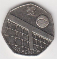 Great Britain UK 50p Coin Tennis  2011 (Small Format) Circulated - 50 Pence
