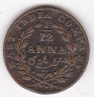 East India Company. 1/12 Anna 1835. Victoria. En Cuivre, KM# 445 - India