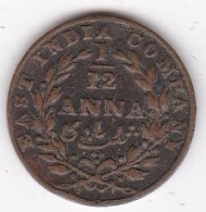 East India Company. 1/12 Anna 1835. Victoria. En Cuivre, KM# 445 - Inde