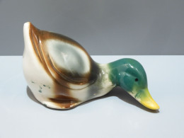 -SUJET CANARD COL VERT CERAMIQUE Objet Déco Collection Vitrine XXe    E - Altri & Non Classificati