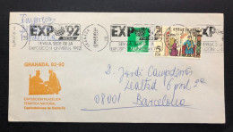 SPAIN, Cover With Special Cancellation « EXPO '92 », « GRANADA Postmark », 1987 - 1992 – Sevilla (España)